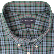 Lands’ End Men’s Plaid Men’s Plaid Oxford Shirt Size 17