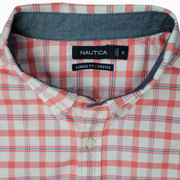 Nautica Men's Classic Fit Plaid Button-Down Shirt Size XL