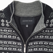 Geoffrey Beene Men’s Full Zip Patterned Sweater Size XL - NWT