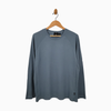 BOSS Men's Long Sleeve Raglan T-Shirt – Blue-Gray – XL