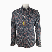 Michael Kors Men's Floral Print Slim Fit Stretch Button-Down Shirt – Size M