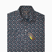 Michael Kors Men's Floral Print Slim Fit Stretch Button-Down Shirt – Size M
