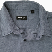 DKNY Men's Knit Cotton Long Sleeve Button-Front Shirt – Size XL
