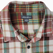 Eddie Bauer Men's Plaid Flannel Shirt – 100% Cotton – Size L