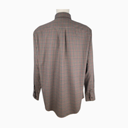 Gold Label Roundtree & Yorke Gray Plaid Button-Down Shirt – Size LT