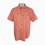 Billabong Sundays Mini Printed Button-Down Shirt – Coral – XL