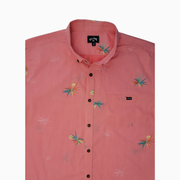 Billabong Sundays Mini Printed Button-Down Shirt – Coral – XL