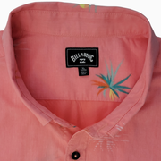 Billabong Sundays Mini Printed Button-Down Shirt – Coral – XL