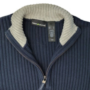 DKNY Jeans Men's Quarter Zip Ribbed Pullover Sweater Size XL