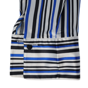 Kasper Women's Satin Striped Button-Down Blouse Size 12