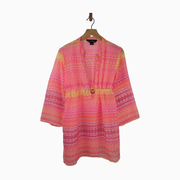 Double Decker Sheer Swim Cover-Up Tunic - Size L
