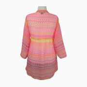 Double Decker Sheer Swim Cover-Up Tunic - Size L