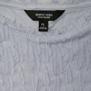 Simply Vera Vera Wang Textured Short Sleeve Top Size PL