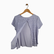 Simply Vera Vera Wang Textured Short Sleeve Top Size PL