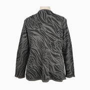 Dana Buchman Women's Zebra-Style Jacquard Open Front Cardigan - XL