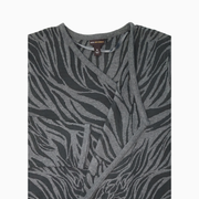 Dana Buchman Women's Zebra-Style Jacquard Open Front Cardigan - XL