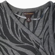 Dana Buchman Women's Zebra-Style Jacquard Open Front Cardigan - XL