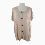 French Laundry Women’s Button-Front Style Top – Size 2X – NWT