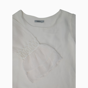 Tendenze Made in Italy Lace & Ruffle Sleeve Silk Blouse – Size S
