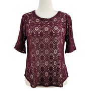 Loft Flutter Sleeve Lace Blouse