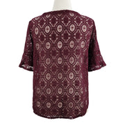 Loft Flutter Sleeve Lace Blouse