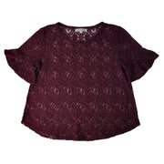 Loft Flutter Sleeve Lace Blouse