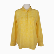 Merona Women's Geometric Print Button-Front Blouse – Size L