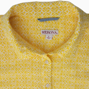 Merona Women's Geometric Print Button-Front Blouse – Size L