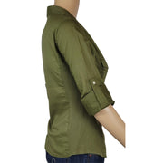 Max Studio Roll Tab Sleeve Blouse