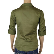 Max Studio Roll Tab Sleeve Blouse