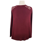 American Rag Lace Contrast Henley Top