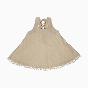 Freeway Lace-Up Back Pom Trim Top – Size S