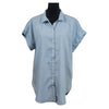 Alexander Jordan Roll Sleeve Chambray Top