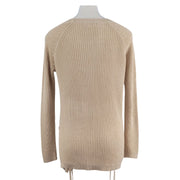 Pink Rose Knit Lace Up Sweater Sz Small