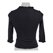 Eyeshadow Ruffle Neckline Top