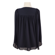 Loft Embroidered Bell Sleeve Blouse Size M