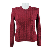 Karen Scott Cotton Cable Knit Sweater