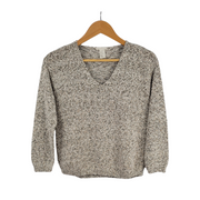 H&M V-Neck Knit Sweater Neutral Tone Medium