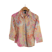 Lauren Ralph Lauren Paisley Button Up Blouse