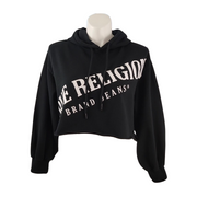 True Religion Cropped Graphic Hoodie