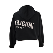 True Religion Cropped Graphic Hoodie
