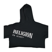 True Religion Cropped Graphic Hoodie