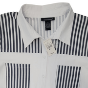 Ashley Stewart Striped Cotton Blend Shirt - NWT