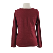 Loft Burgundy Jacquard Top