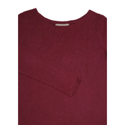 Loft Burgundy Jacquard Top