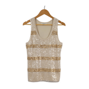 Banana Republic Scoop Neck Sequined Sweater Tank Top Size M