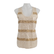 Banana Republic Scoop Neck Sequined Sweater Tank Top Size M
