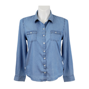 Crown & Ivy Chambray Shirt Size Large
