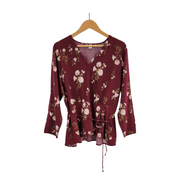 Old Navy V-Neck Faux-Wrap Tie-Waist Long Sleeve Top XL - NWT