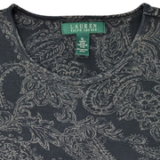 Lauren Ralph Lauren Long Sleeve Paisley Print T-Shirt Size XL